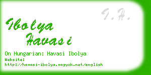 ibolya havasi business card